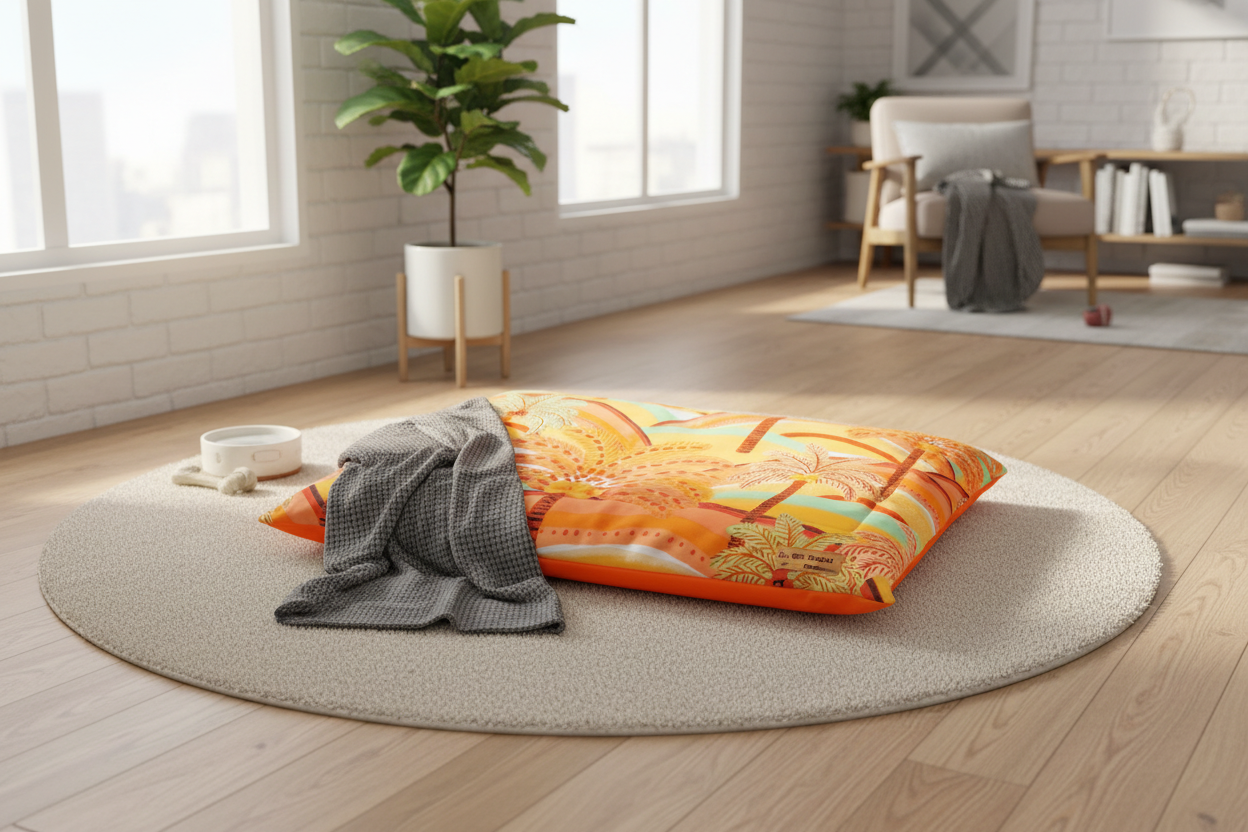 Sunrise Glow Memory Foam Pet Bed (Handmade)