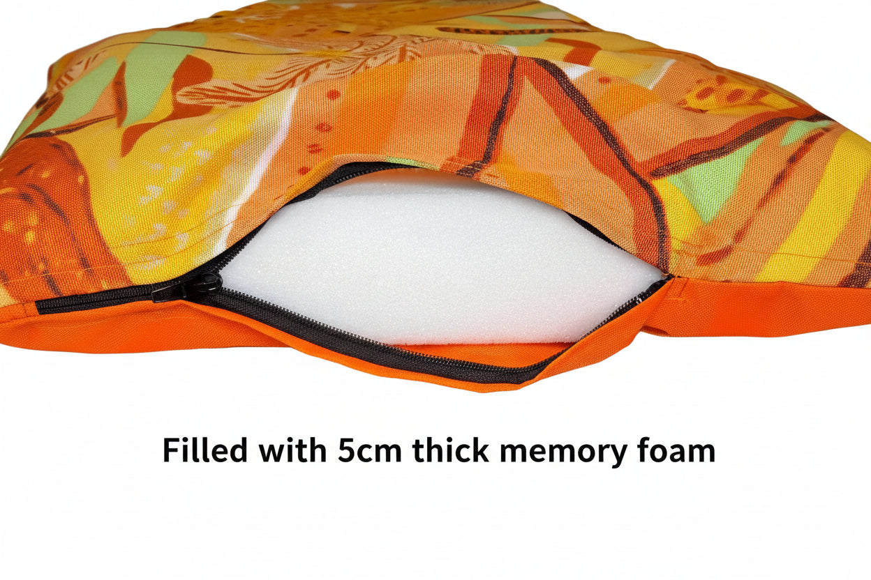 Sunrise Glow Memory Foam Pet Bed (Handmade)