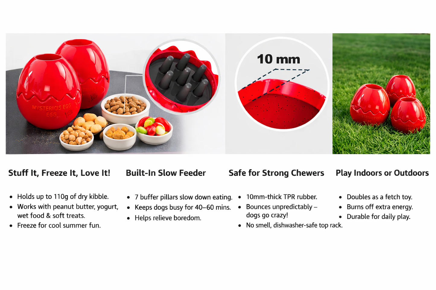 Dragon Egg Dog Chew Toy- Slow Food Leakage