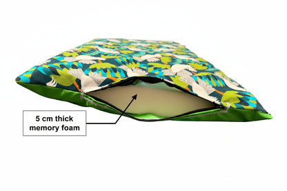 Birds Bush Memory Foam Pet Bed (Handmade)