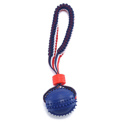 Dog Chew Toy Ball with Elastic Rope